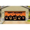 My Door Decor My Door Decor 285905HALL-008 7 x 16 ft. Happy Halloween Jack O Lanterns Halloween Door Mural Sign Car Garage Banner Decor; Multi Color 285905HALL-008